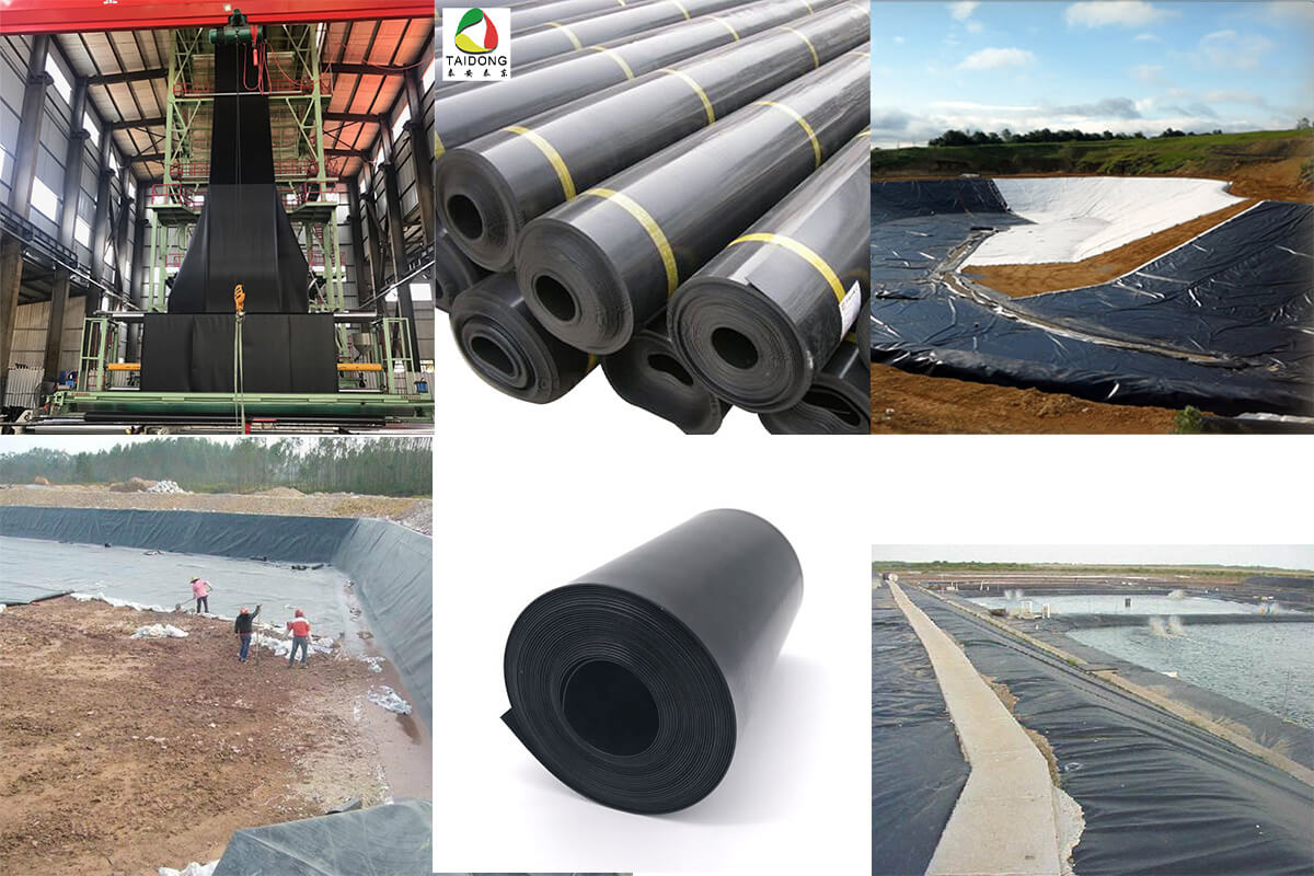 ASTM Standard HDPE Geomembrane Liner HDPE For Landfill Dam Lagoon Oil Tank Fish Pond Liner