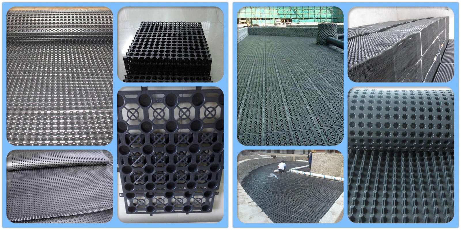 Chinese Manufacture Roof Greening Plastic HDPE Dimple Drainage Board