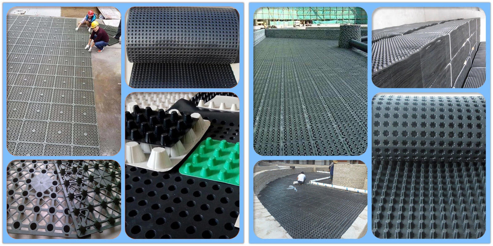 Chinese Plastic Drainage Cell For Roofing Garden