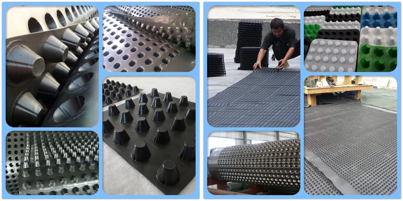 Chinese Suppliers 10mm Drainage Cell For Roof Garden