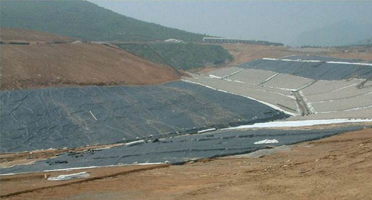 Geomembrane Applied to Landfill